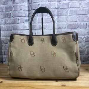 Dooney & Bourke Canvas and Leather Trimmed Tote Bag